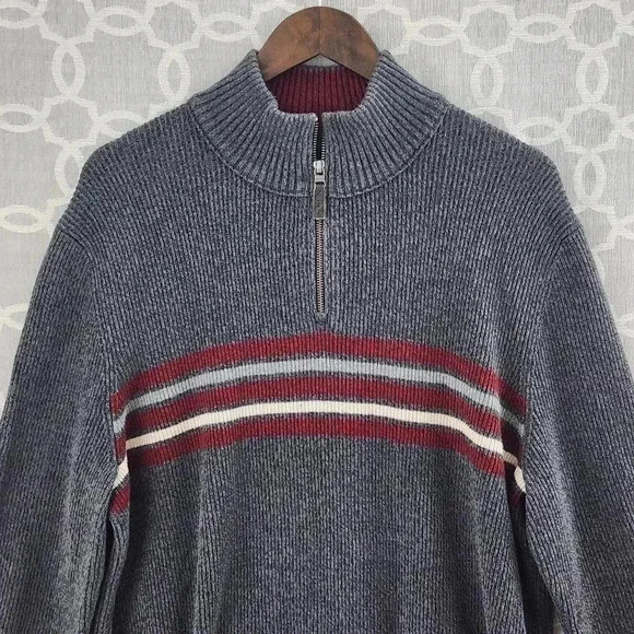 Eddie Bauer Cotton Mock neck Knit Sweater Men's XL - Picture 2 of 8